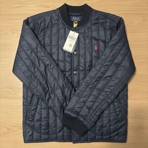 Polo Ralph Lauren Boys Quilted Bomber Jacket – Navy, Size Large 14–16, NWT